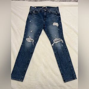 PacSun Men’s Distressed LightWash Stacked Skinny Jeans, Size 32x30